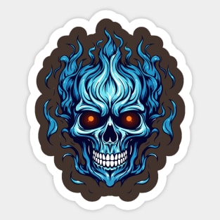 Blue skull Sticker